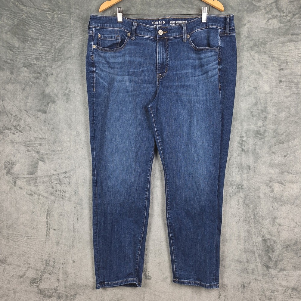 Torrid Jeans 20R Perfect Boyfriend Ankle Vintage Stretch High Rise Denim Casual